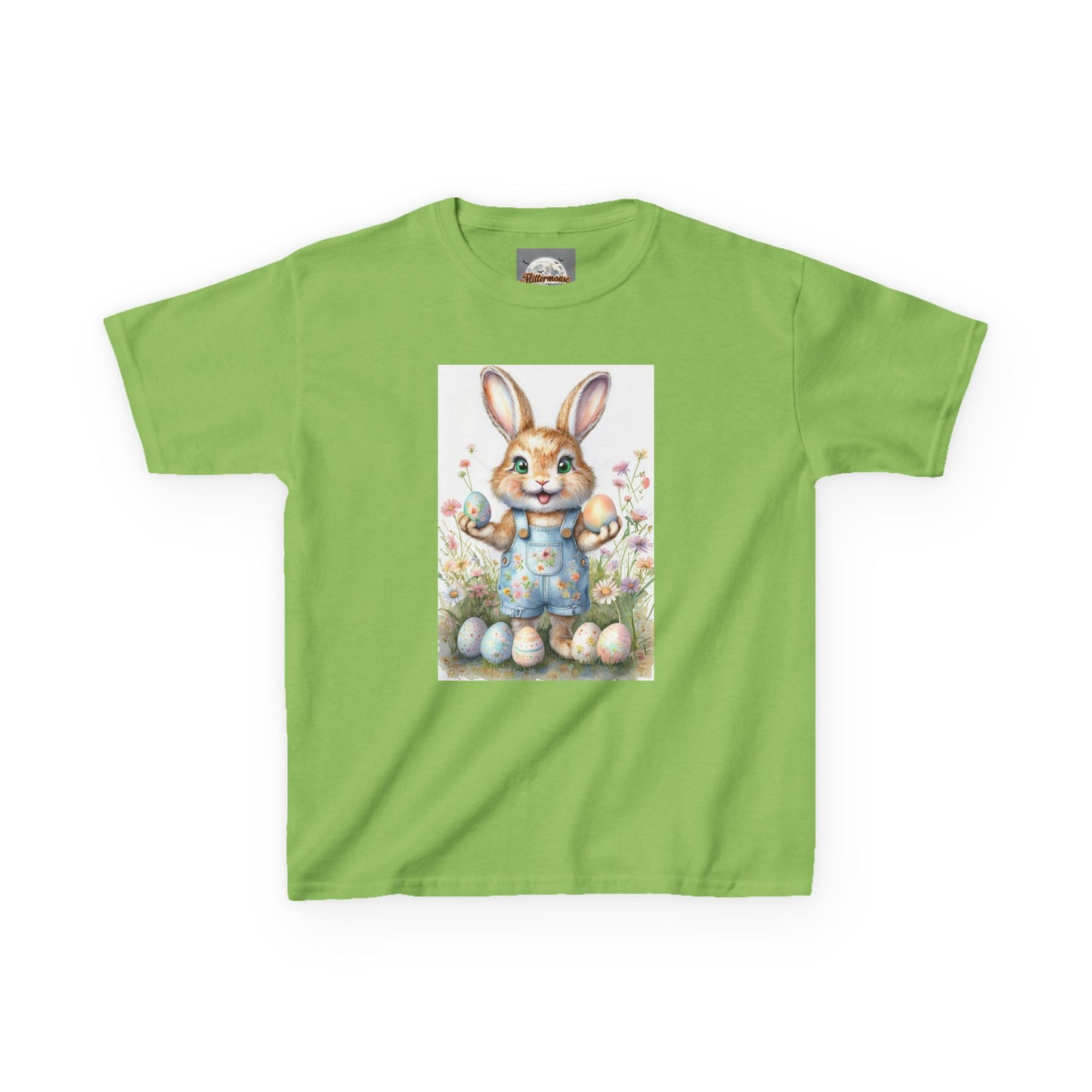 Kids T-Shirt Happy Easter Bunny with Eggs