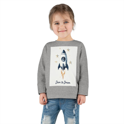 Rocket Ship Toddler Long Sleeve Tee