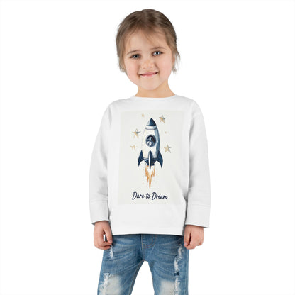 Rocket Ship Toddler Long Sleeve Tee