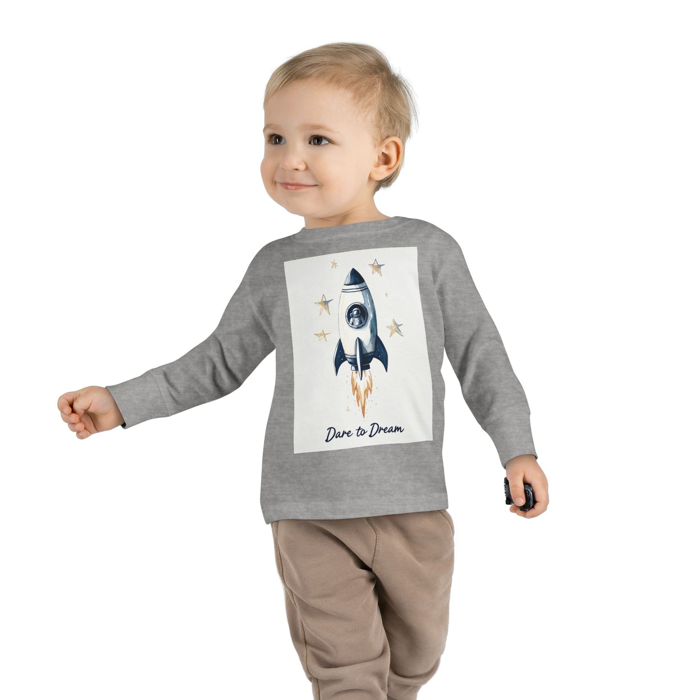 Rocket Ship Toddler Long Sleeve Tee