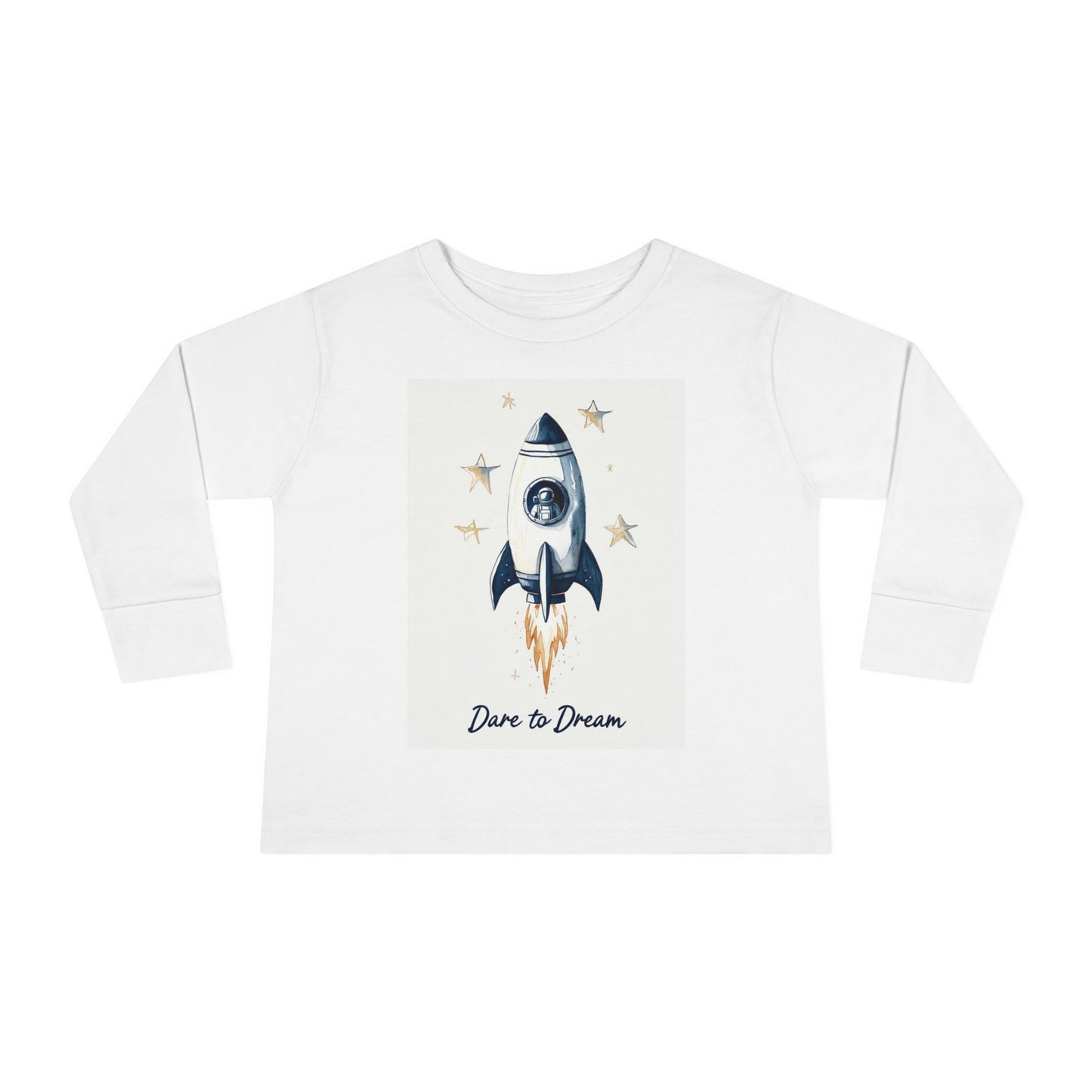 Rocket Ship Toddler Long Sleeve Tee