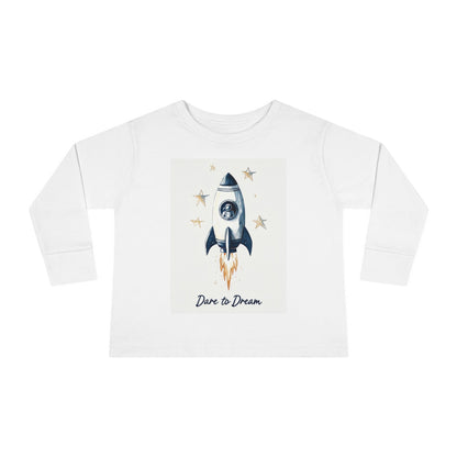 Rocket Ship Toddler Long Sleeve Tee