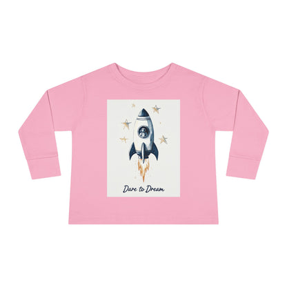 Rocket Ship Toddler Long Sleeve Tee