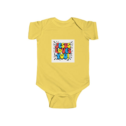 Baby Onesies - Jesus Love You in Bright Bold Colors