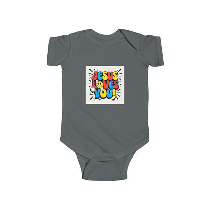 Baby Onesies - Jesus Love You in Bright Bold Colors