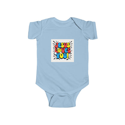 Baby Onesies - Jesus Love You in Bright Bold Colors