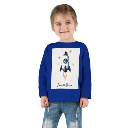 Rocket Ship Toddler Long Sleeve Tee