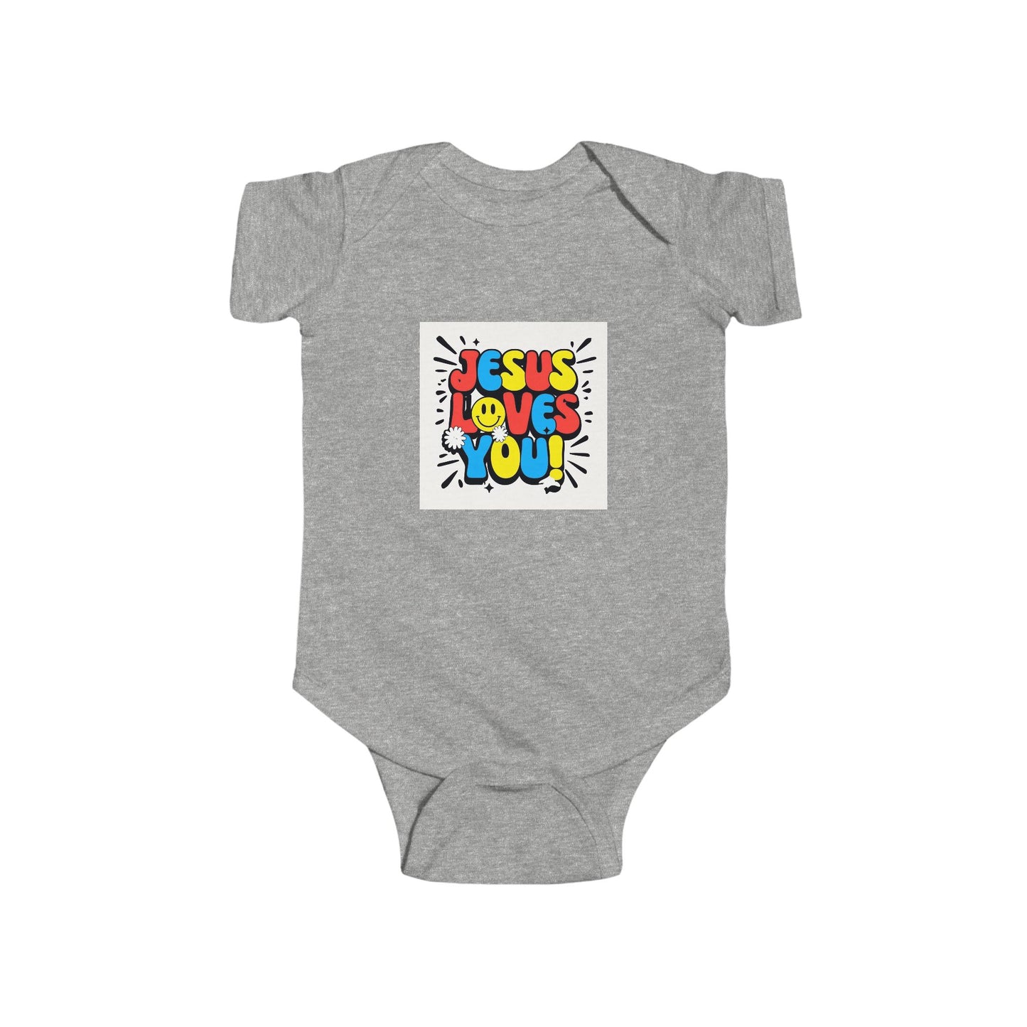 Baby Onesies - Jesus Love You in Bright Bold Colors