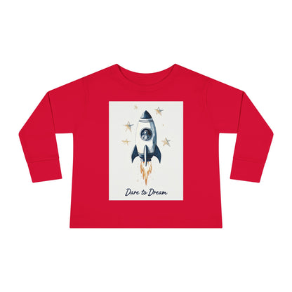 Rocket Ship Toddler Long Sleeve Tee