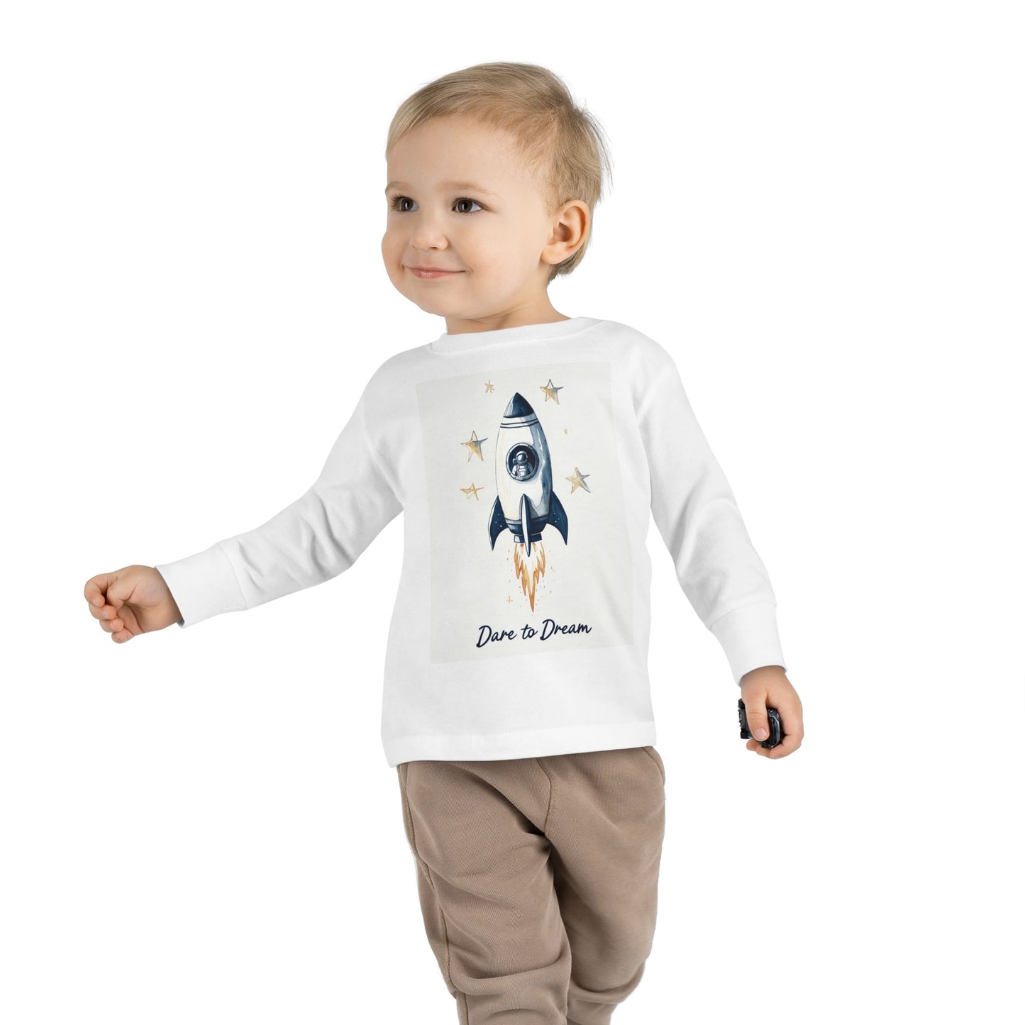 Rocket Ship Toddler Long Sleeve Tee