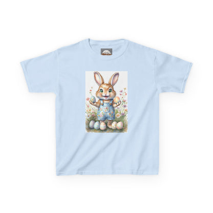 Kids T-Shirt Happy Easter Bunny with Eggs