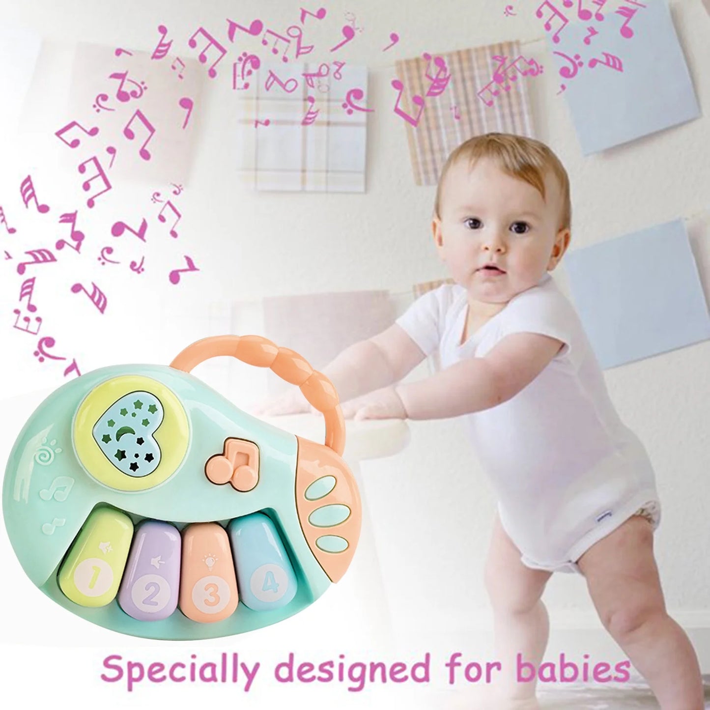 Baby Musical Toys Educational Light up Toy with Sound for Toddlers