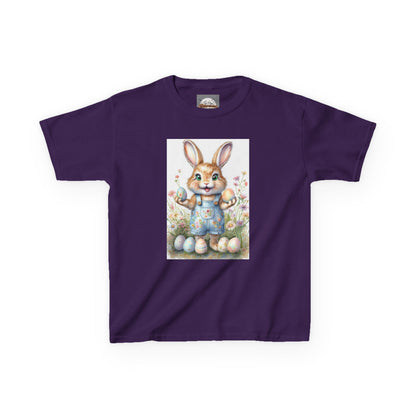 Kids T-Shirt Happy Easter Bunny with Eggs