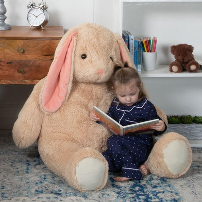 Giant Bunny Stuffed Animal - 4 Ft Stuffed Bunny Plush Toy from Giant Cuddle Collection, Adorable Rabbit Stuffed Animal for Kids & Adults - Perfect Valentines Day Gift for All Ages