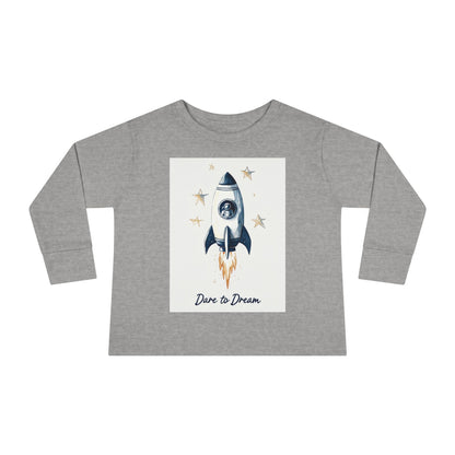 Rocket Ship Toddler Long Sleeve Tee