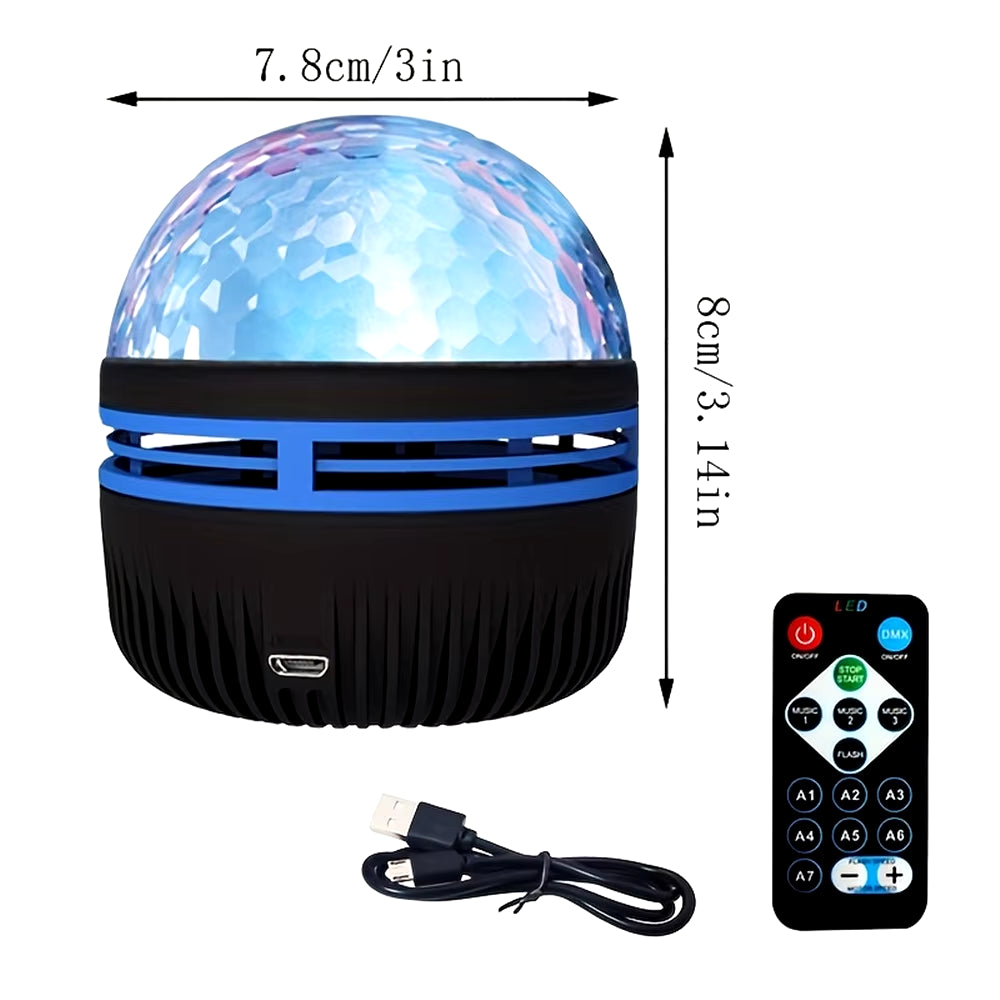 LED Starry Galaxy Ocean Wave Projector RGB Smart Remote Control Lamp KTV USB Christmas Lights Auto Rotate for Home Bedroom Decor