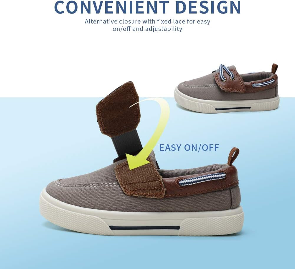 Toddler Boys & Girls Boat Shoes Kids Canvas Sneakers (Toddler/Little Kid)