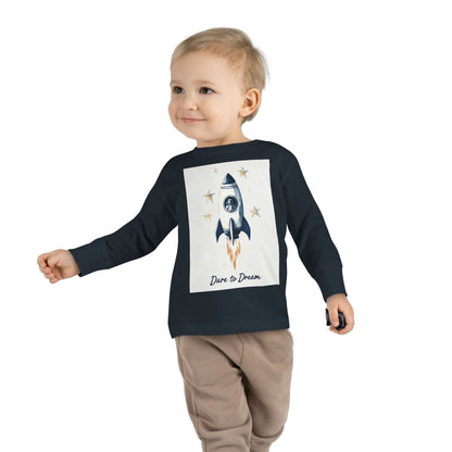 Rocket Ship Toddler Long Sleeve Tee