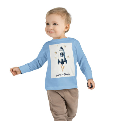 Rocket Ship Toddler Long Sleeve Tee