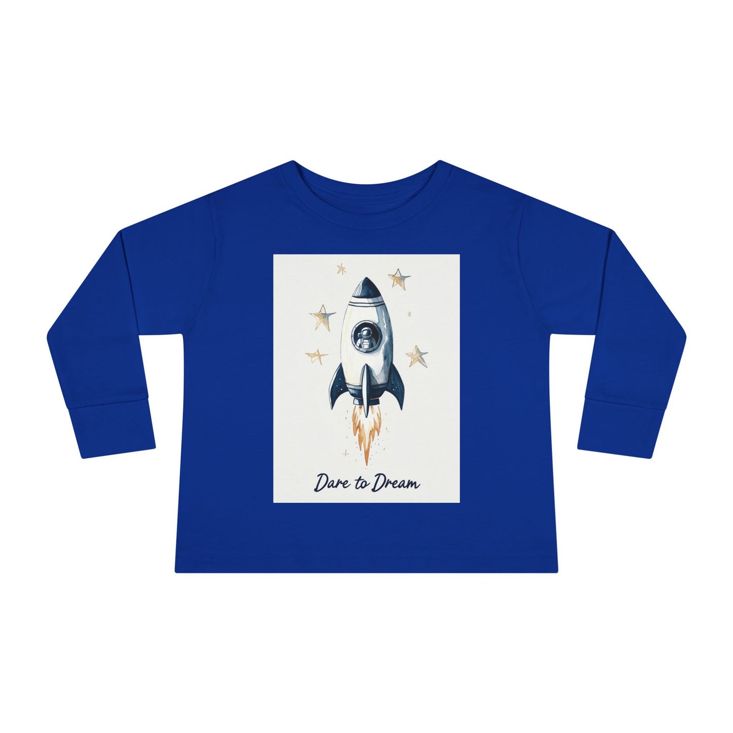 Rocket Ship Toddler Long Sleeve Tee