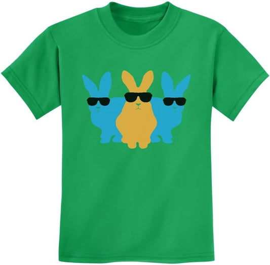 Trio Bunnies Girls Boys Easter Shirt Hoppy Bunny Toddler and Youth Kids T-Shirt