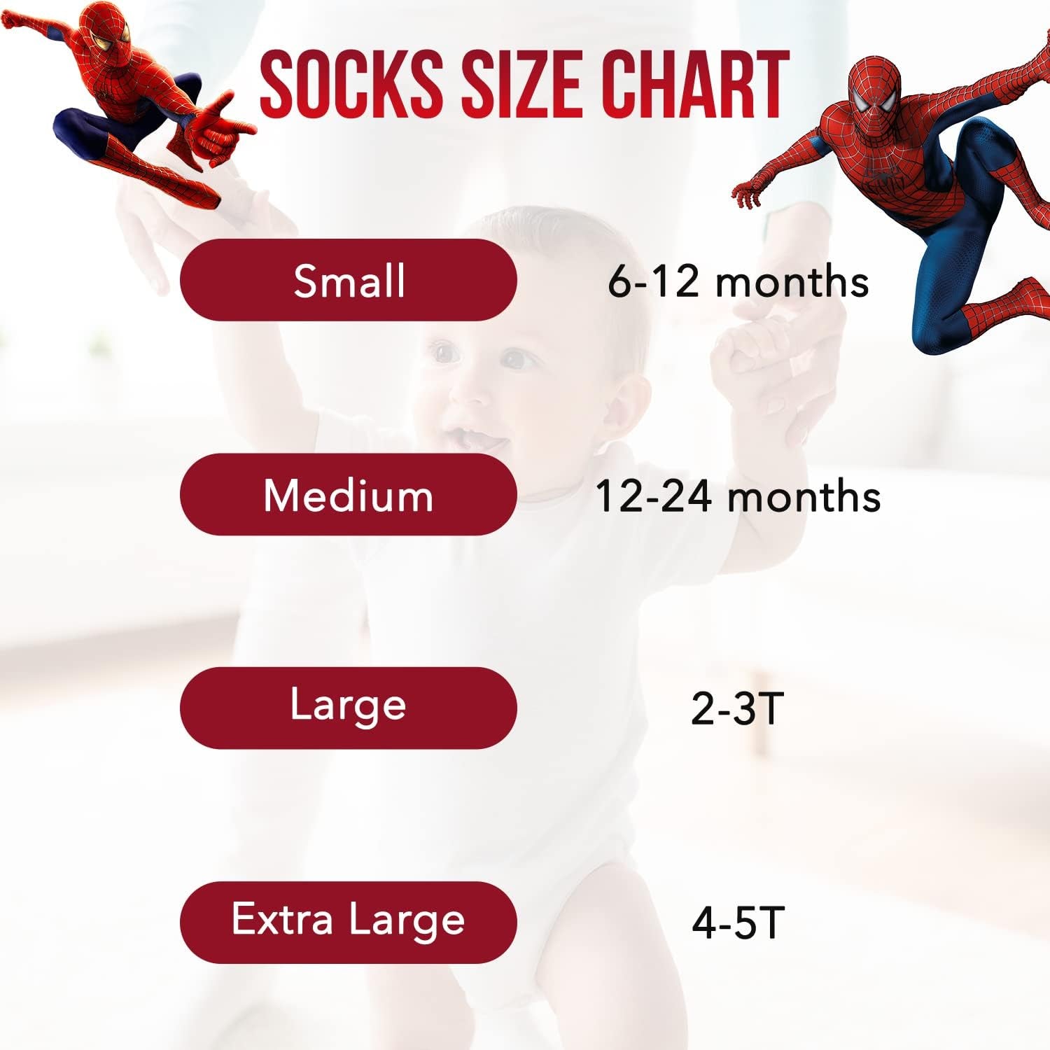 Spiderman Grip Socks, Socks for Toddler Boys, 10 Pack, Spider Man Toddler Gripper Socks, Amazing Spiderman Variety Pack