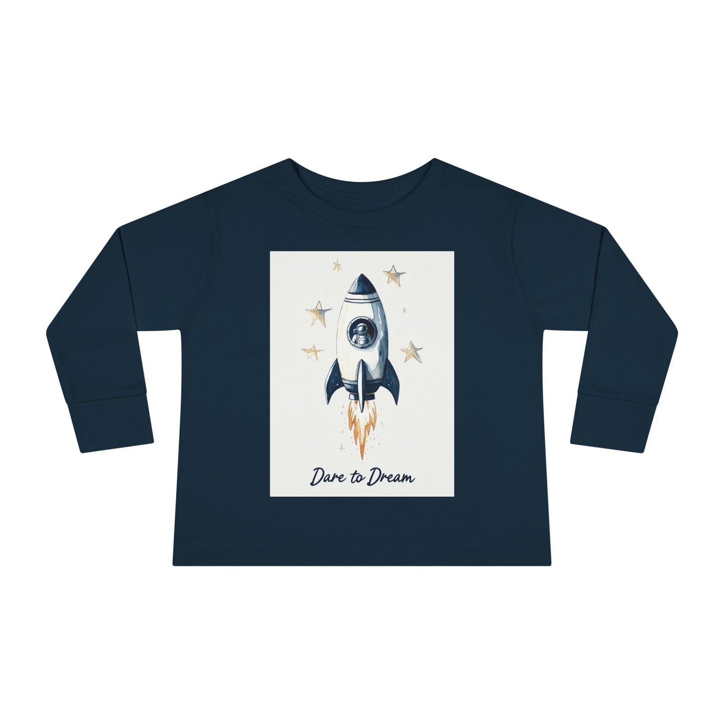 Rocket Ship Toddler Long Sleeve Tee