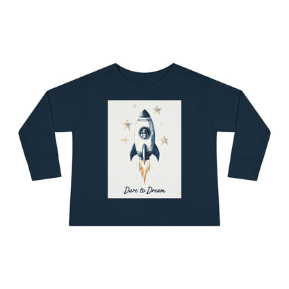 Rocket Ship Toddler Long Sleeve Tee