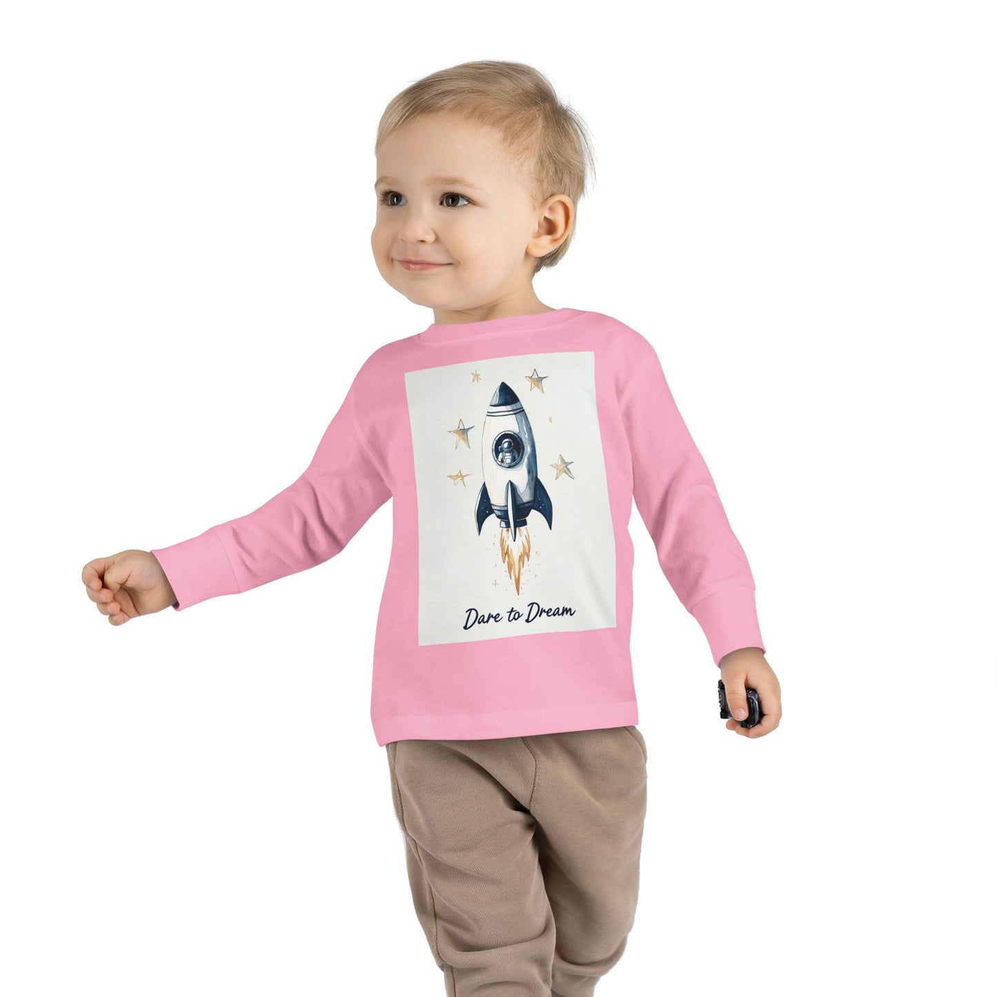 Rocket Ship Toddler Long Sleeve Tee