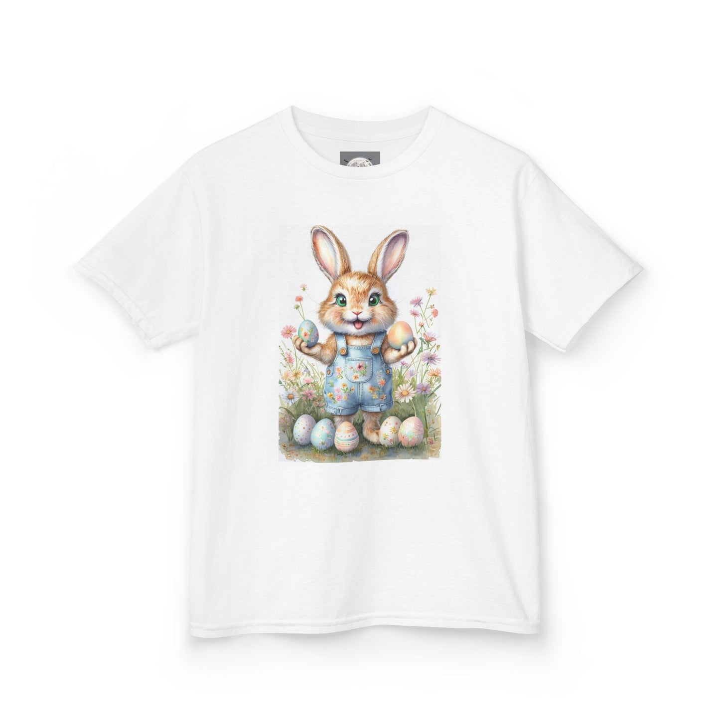 Kids T-Shirt Happy Easter Bunny with Eggs