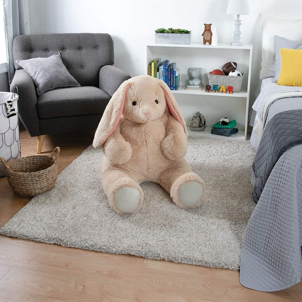 Giant Bunny Stuffed Animal - 4 Ft Stuffed Bunny Plush Toy from Giant Cuddle Collection, Adorable Rabbit Stuffed Animal for Kids & Adults - Perfect Valentines Day Gift for All Ages